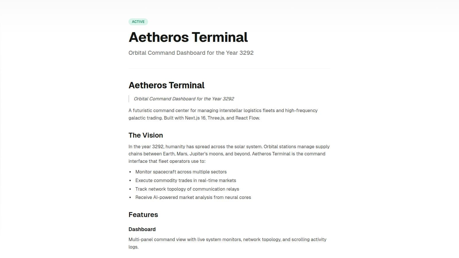 Aetheros Terminal